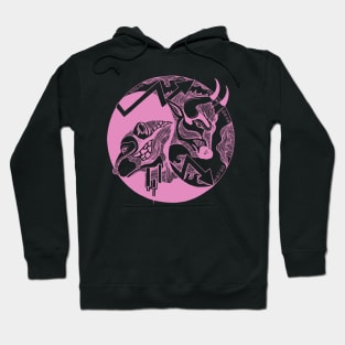 Light Pink Bull and Bear Hoodie